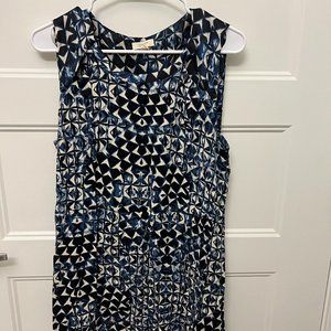 Lucky Brand Blue pattern shift dress